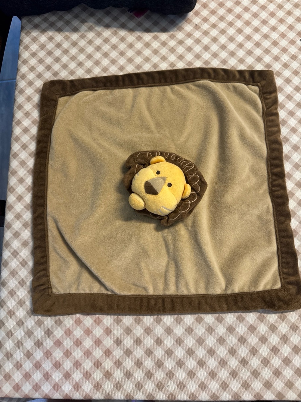Amy coe Brown & Tan Lion Lovey Blanket for Kids